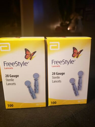 200 Freestyle  Abbott Lancets  INSTANT SHIPPING  2 Boxes 100 each - exp 2022