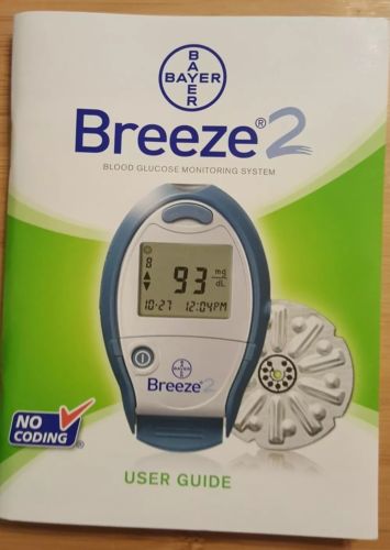 NEW Bayer's Breeze 2 Blood Glucose Monitoring System KIT 1440D uses 10 test disc