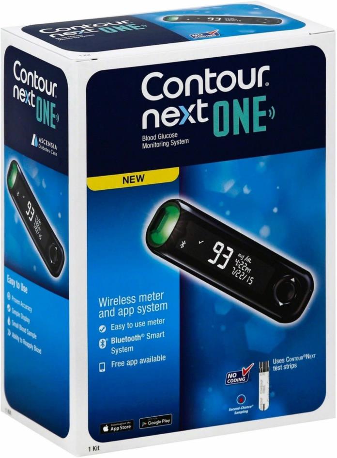 Contour Next One Blood Glucose Diabetes Bluetooth Monitoring System Exp 2021