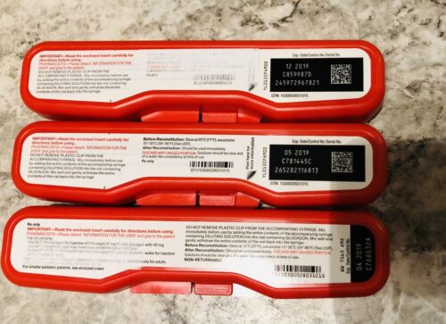 3 Glucagon Emergency Kits  for Low Blood Sugar 1mg Lilly