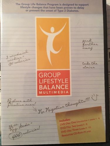 Group Lifestyle Balance Multimedia 3 DVD and CD-ROM To Delay Type 2 Diabetes New