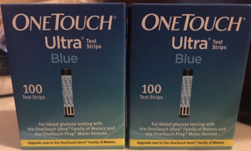 One Touch Ultra Blue Test strips Blood glucose 100ct Exp: 2/29/2020
