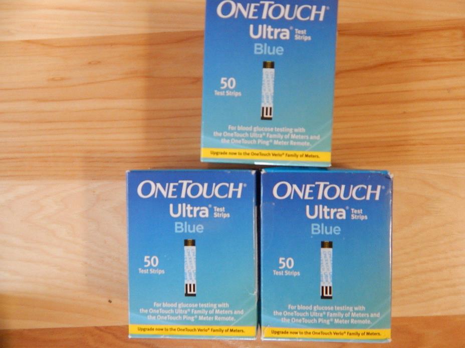 150 One Touch Ultra Blue Retail Diabetic Test Strips 2/2019