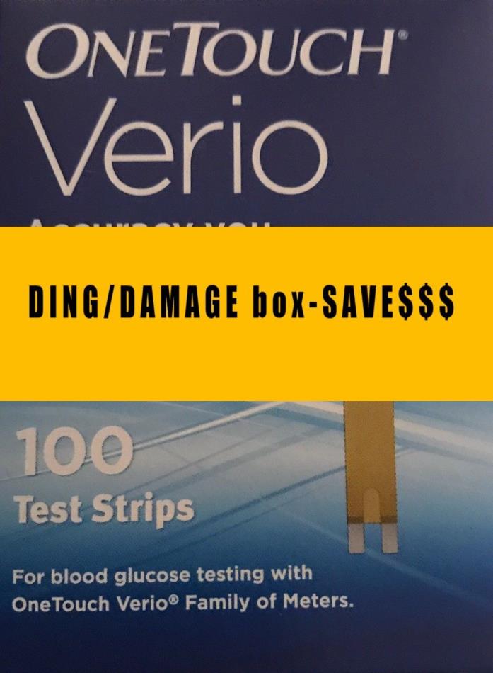 100  OneTouch Verio Test Strips  - EXP 1/28/2020+ DING/damage BOX save$$$