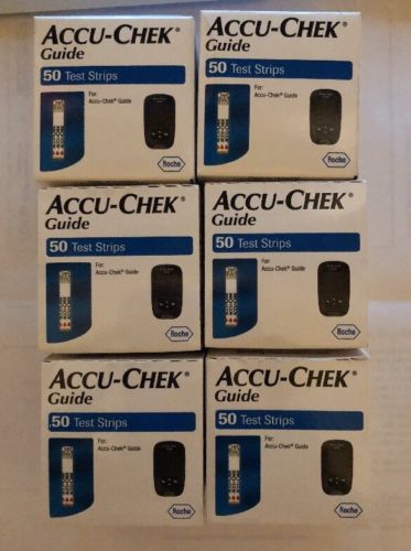 ACCU-CHEK Guide Test Strips 300 Count 6 50ct Boxes New Sealed Expires 2019-12-04