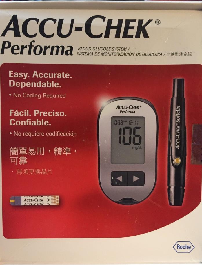 Accu Check Performa Blood Glucose System and 100 Test Strips