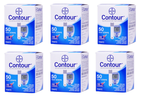Contour Test Strips  300 Count (6 Boxes of 50) FREE SHIPPING | SUPER SAVER