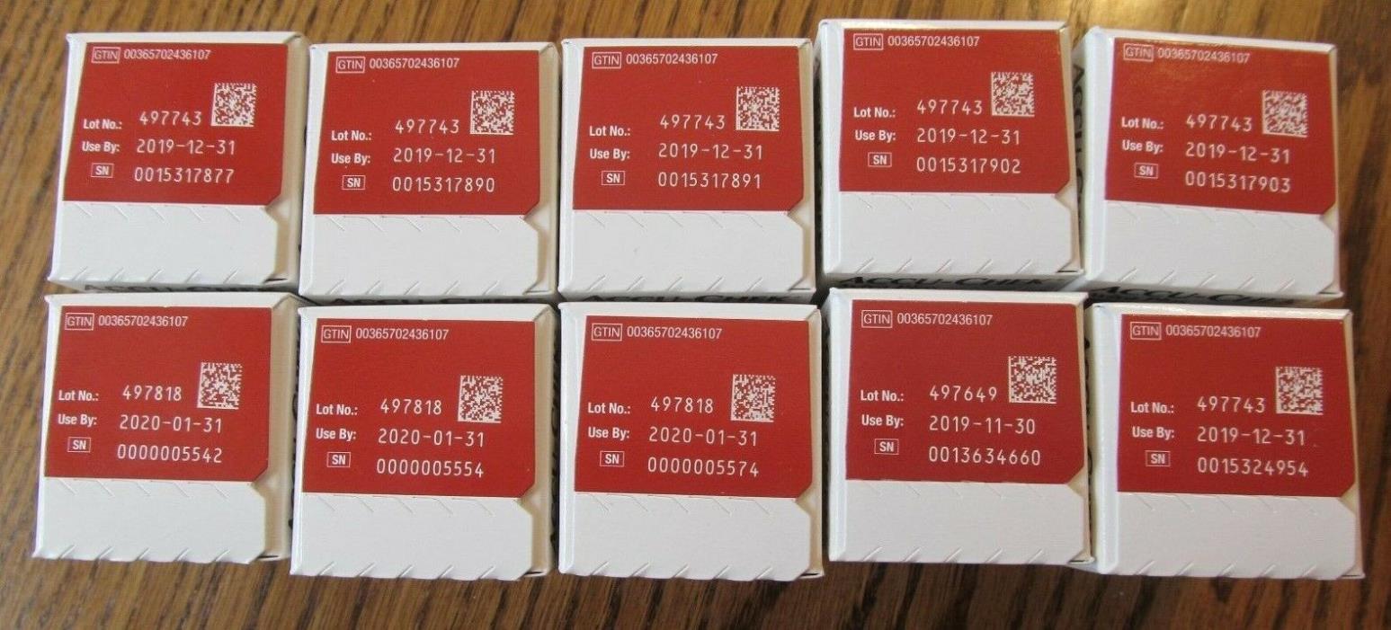 500 ACCU-CHEK Aviva Plus test strips - 10 New & Unopened Boxes of 50 strips each