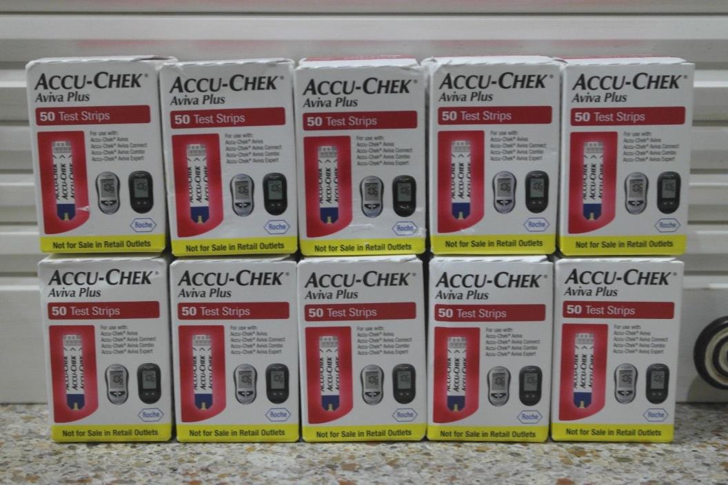 500 Accu-Chek Aviva Plus 10x 50 Glucose Diabetic Test Strips 01-02/2020