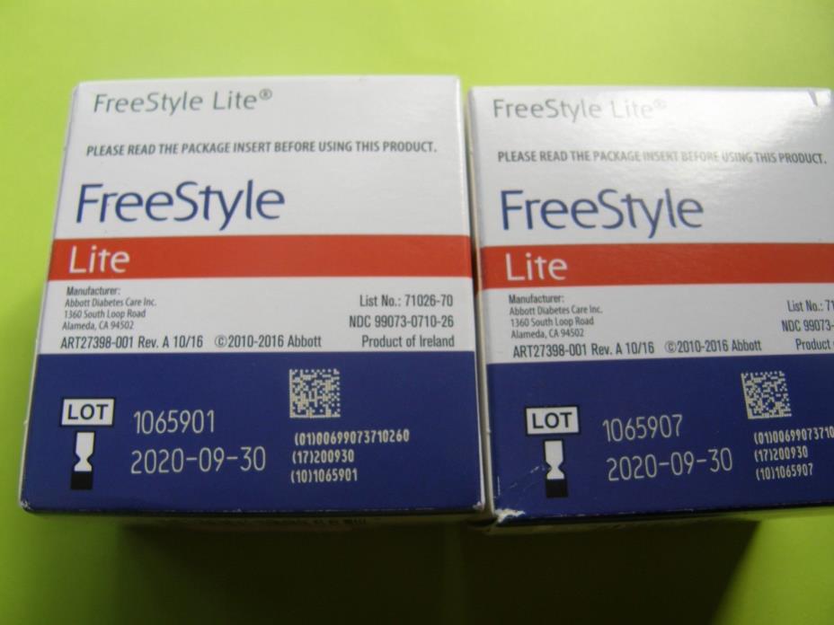 50 FREESTYLE LITE TEST STRIPS,  Unopened, NIB, Free & Fast Shipping