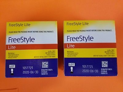 **200** FREESTYLE LITE DIABETIC TEST STRIPS..Boxes in Mint Condition and Sealed!