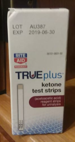 RITE AID TRUEplus Ketone Test Stripes 50 Urinalysis Strips *Read*