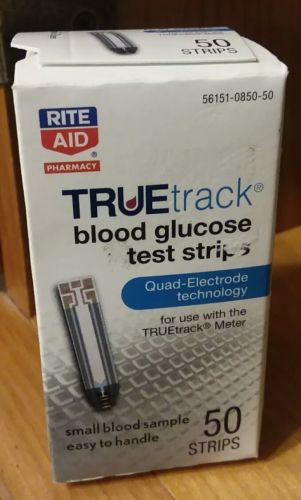 RITE AID TRUE TRACK Blood Glucose Strips  50 Strips *Read Details*