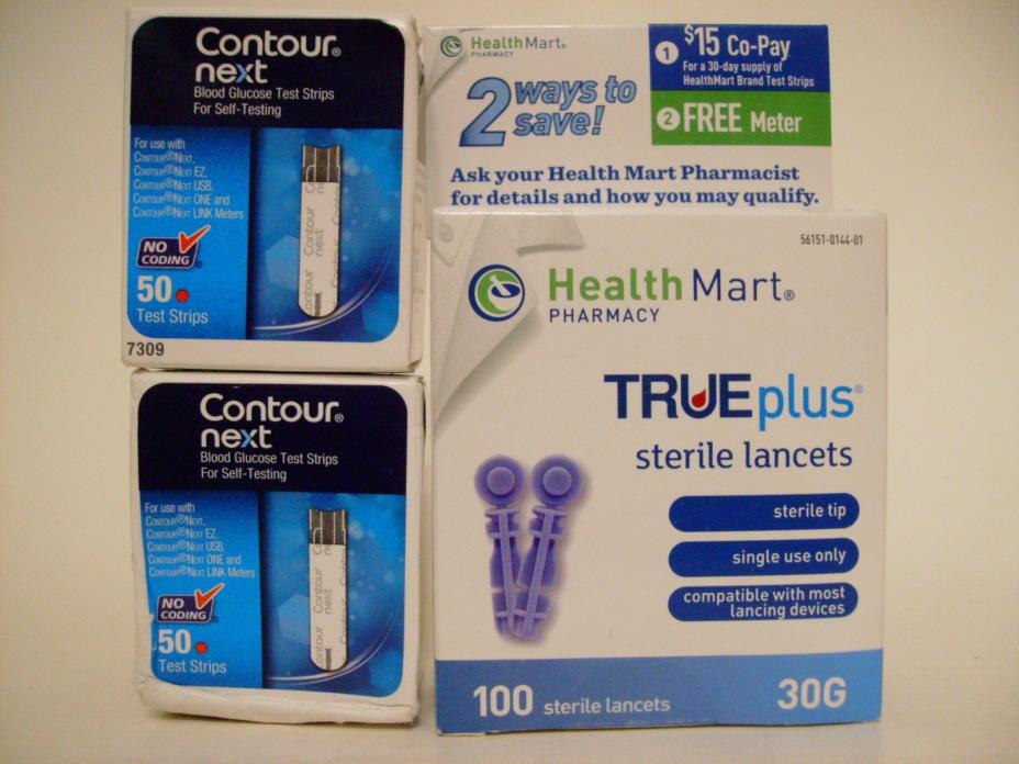 100 Bayer Contour Next Test Strips And 30G Lancets With Next Day Shipping