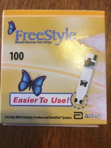 100 FreeStyle Blood Glucose Test Strips Exp 05/20 07/20 08/20 New in Box