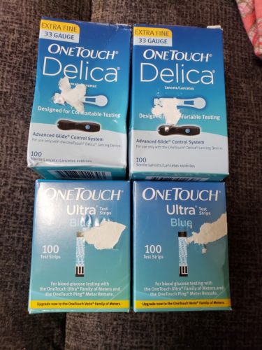 200 SEALED ONE TOUCH ULTRA BLUE TEST STRIPS EXP 3/2020 200 DELICA LANCETS