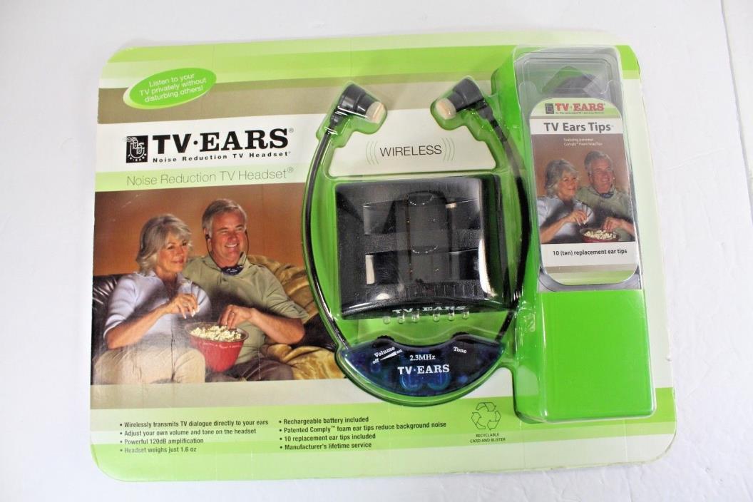 TV Ears Listening Earbud Headphone Original Wireless Headsets for Hard Hearing