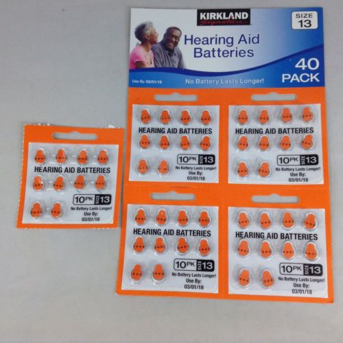 Hearing Aid Batteries Size Kirkland 1.45 V Lot (50) Expired