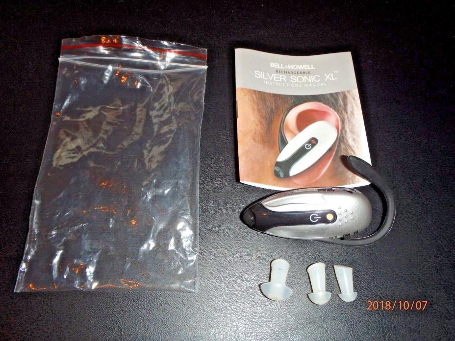 Bell+Howell Silver Sonic XL Rechargeable Personal Sound Amplifier Hearing Aid