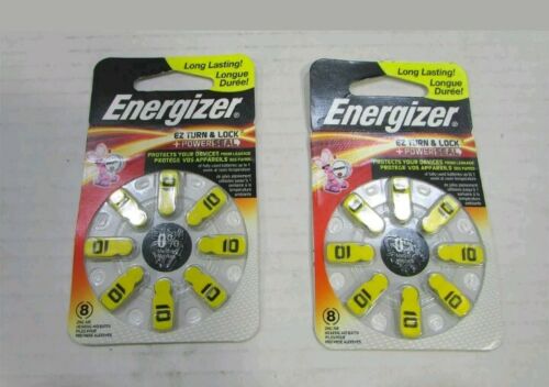 Energizer Size 10- Hearing Aid Battery AZ10DP - 8 Count EXP 01/2022 Lot of 2