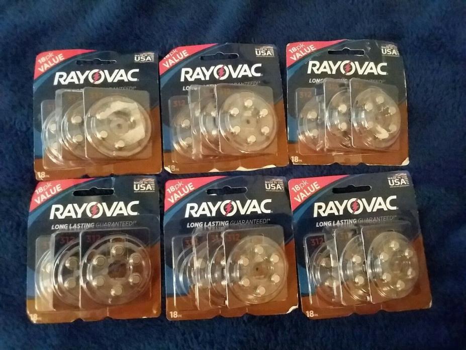 RAYOVAC  312 Hearing Aid Batteries 108 Count