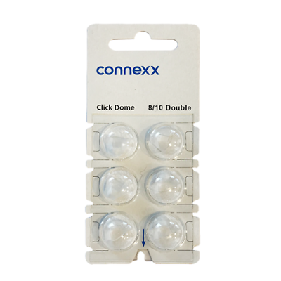 8/10mm Click Double Domes for Siemens, Miracle Ear, Rexton Hearing Aids- 6 Pack!