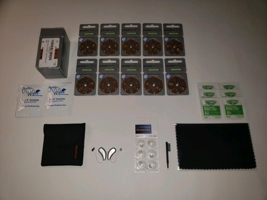 2 Rexton Trax 42 RIC 312 Hearing Aids (Receiver-in-Canal) Set Mint Condition!