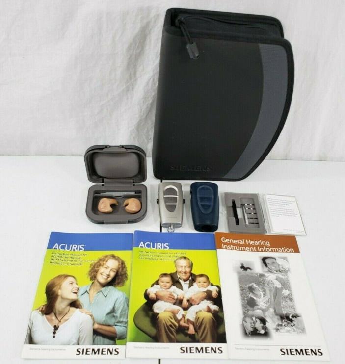 SIEMANS ACURIS In The Ear In The Canal HEARING AIDS LEFT & RIGHT epocket REMOTE