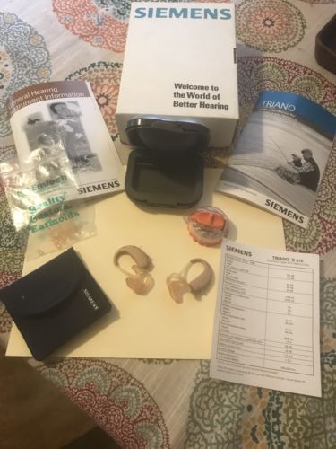 Pair of SIEMENS TRIANO S Programmable Digital Hearing Aids BTE Behind the Ear