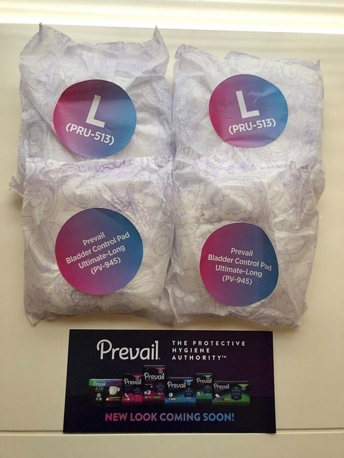 NEW!! Prevail Bladder Control Ultimate Long Pads (2) Protective Underwear LG (2)