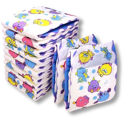 Rearz - Lil Monsters - Adult Diapers ABDL 12 Pack Large - 38 - 53