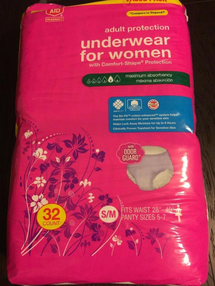 RITE AID Adult Protection Underwear for Women / Adult Diapers / Small/Medium