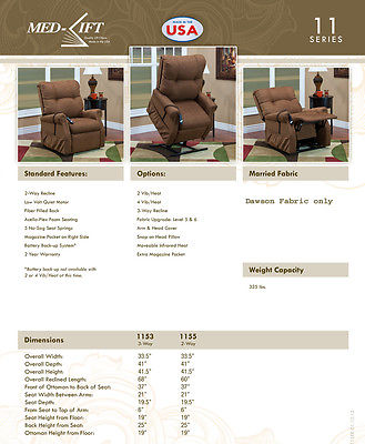 3Way Lift Chair Assists You In Standing And Reclining Model 1153y Med-Lift