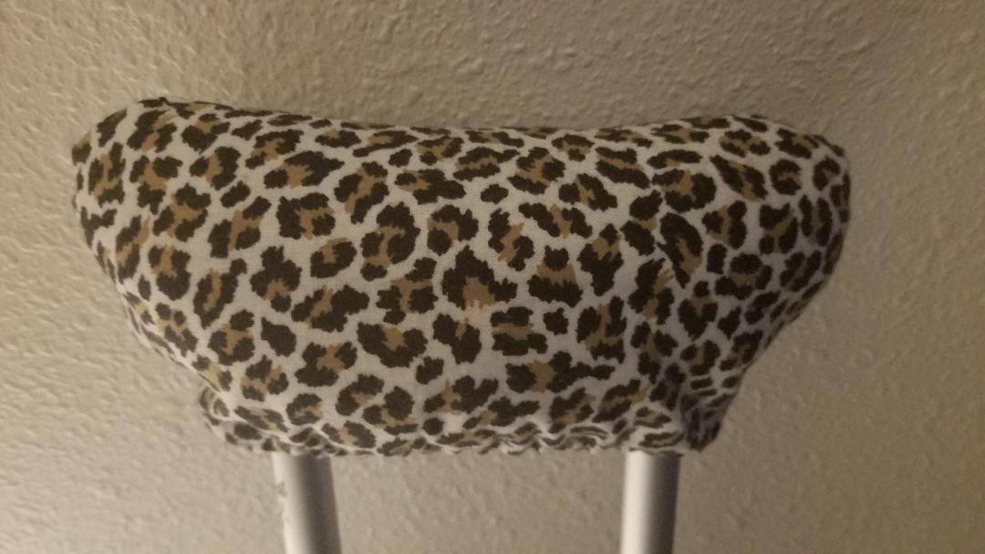 Leopard Crutch Pads Covers Cushions Padded Pillows Pillow Crutches Underarm Pad