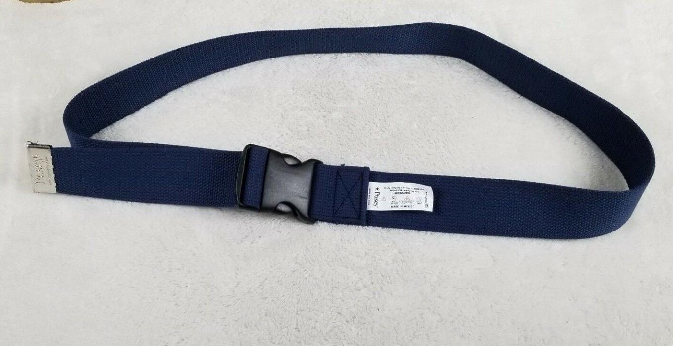 Posey 6528Q Quick Release Navy Cotton Gait Belt fits waist up to 52