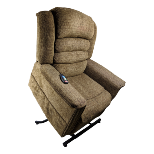 Lift Chair Recliner w Heat and Massage by Jackson Furniture Light Brown Tweed