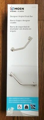 MOEN DESIGNER ANGLED GRAB BAR BRUSHED NICKEL NEW IN BOX