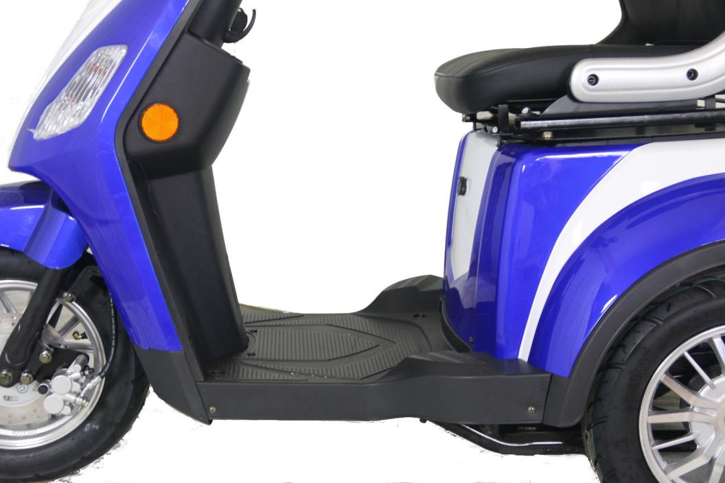 2019 EMOTO BLUE GRANDPA Mobility Scooter Electric 3 Wheel Cart, 350 lb Cap. USA