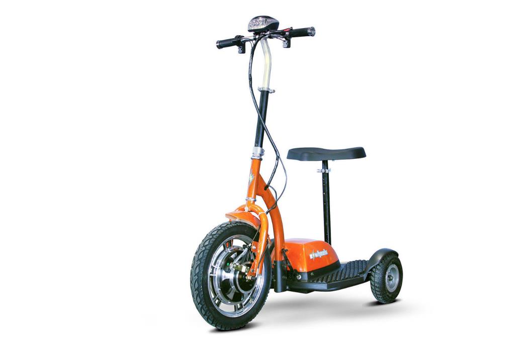 eWheels EW-18 Stand-N-Ride Mobility Scooter 300lbs 15mph - No emission [Orange]