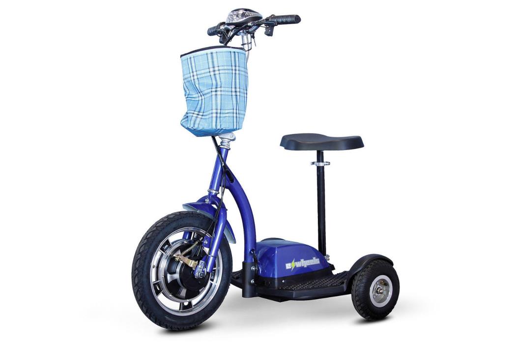 eWheels EW-18 Stand-N-Ride Mobility Scooter 300lbs 15mph - No emission [Blue]