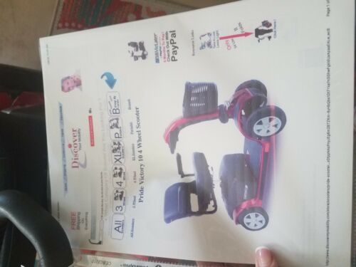 Pride VICTORY 10 Pride 4-Wheel Electric Mobility Scooter BRAND NEW