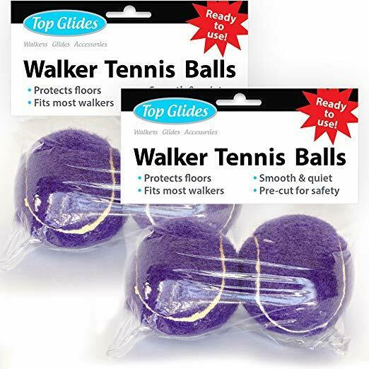 Top Glides Precut Walker Tennis Ball Glides - Purple - 2 Pairs