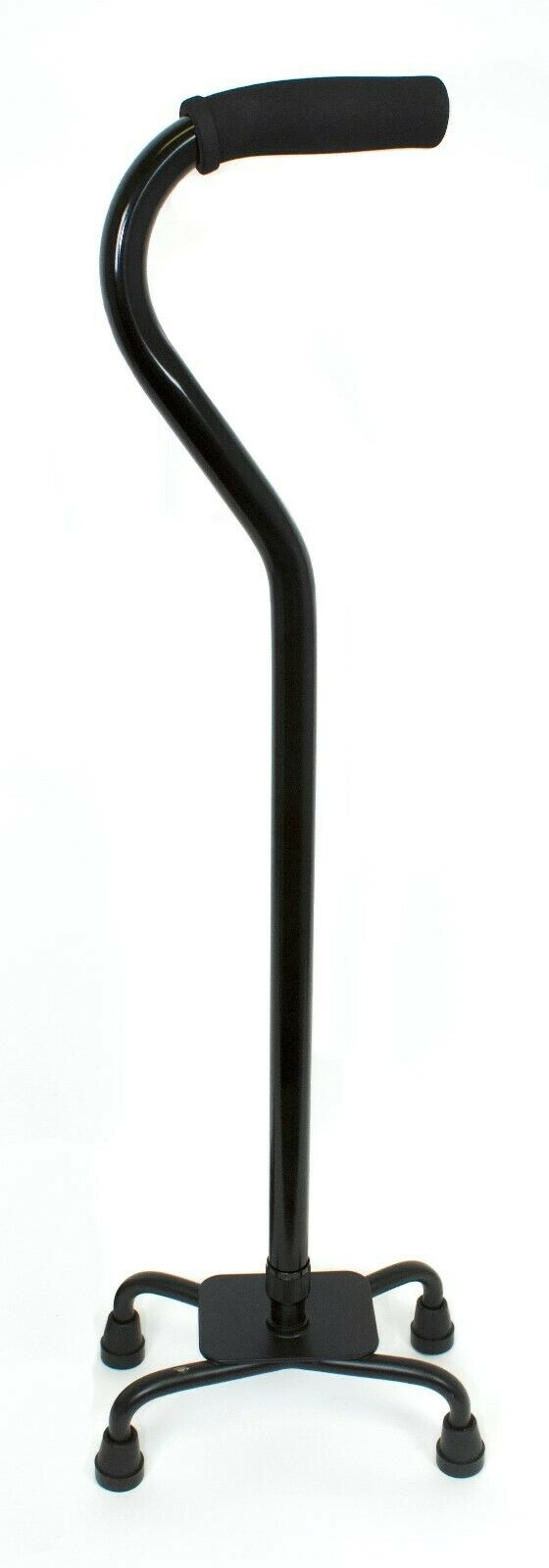 RMS Quad Adjustable Walking Cane with 4 Pronged Base for Extra Stability