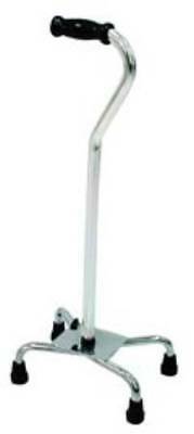 Chrome Aluminum Large Base Quad Cane 30 to 39