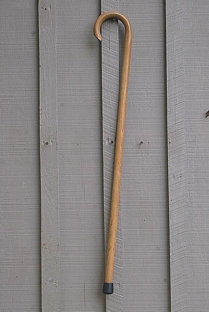 Classic Style Natural Wood Wooden Cane Walking Stick w Rubber Tip Approx. 35