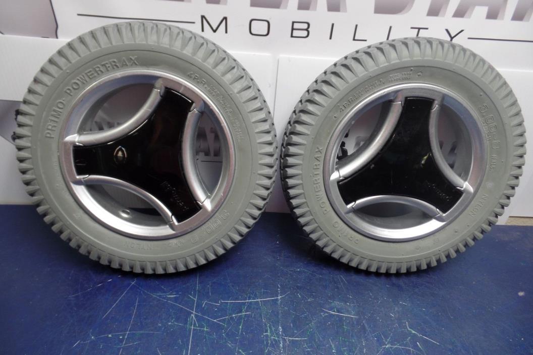 3.00-8 Pr1mo Powertrax Drive Wheels/ Tires Set for Permobil Wheelchairs #2059
