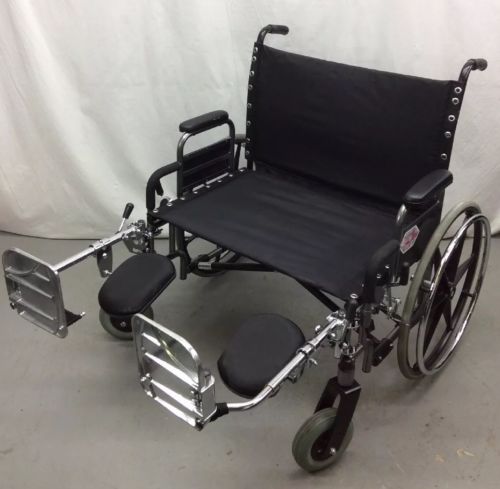 Heavy Duty Folding Bariatric Transport Wheelchair 30”Wide Seat 650lbs Capacity