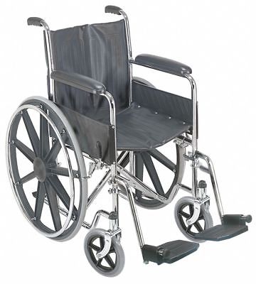 Dmi Wheelchair, 250 lb, 18 In Seat, Silver Silver  503-0658-0200