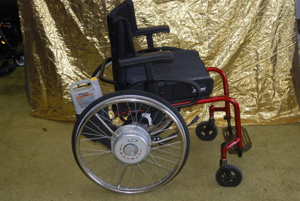 Quickie GT Electric Manual Wheelchair with Power Assist Wheels- Seat 17.5