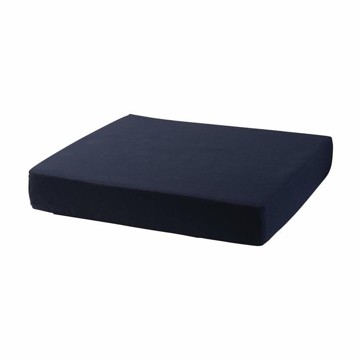 Foam Seat Cushion For Wheelchair Car Or Chair With Cover Navy 3 X 16 X 18 Inch